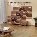 VISULAPEX 4K Projector with WiFi and Bluetooth