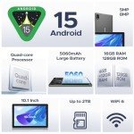 DOOGEE U10 Android 15 Tablet with Keyboard, 10-Inch