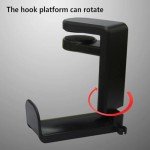 Adjustable Clamp-On Headphone Stand with Cable Clip