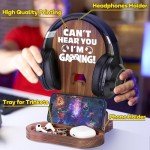 Wooden Headset Stand - Gamer Room Decor