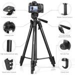 CamboFoto Portable Lightweight Tripod with Phone Holder