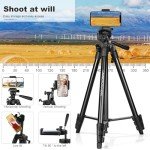 CamboFoto Portable Lightweight Tripod with Phone Holder