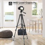 CamboFoto Portable Lightweight Tripod with Phone Holder