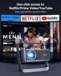 Polocsh 4K Mini Projector with WiFi 6 & Bluetooth