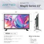 Antteq 22" FHD Smart TV with AI Voice Remote