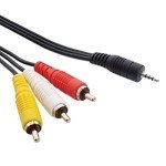 1.5m 3.5mm to 3RCA AV Video Cable