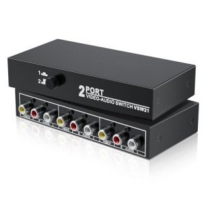 2-Way RCA Video and Audio Switcher Box