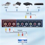 2-Way RCA Video and Audio Switcher Box