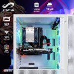 White Gaming PC Bundle with 24" Monitor and Ryzen 3