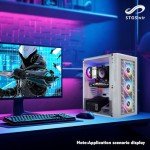 White Gaming PC Bundle with 24" Monitor and Ryzen 3