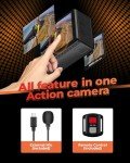 4K Touchscreen Action Camera with Dual Screens