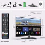 WHITEMOORE 24" Frameless Smart TV for Vehicles