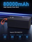 80000mAh Power Bank with Fast Charging 5-Port