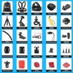 Action Camera Accessories Kit for GoPro & More