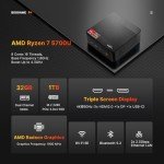 BOSGAME Mini PC Ryzen 7 32GB 1TB Gaming