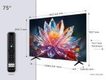 TCL 75” QLED 4K Smart TV with Dolby Vision