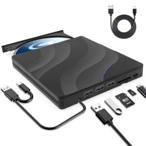 7-in-1 Portable Blu-Ray Drive with USB & Type-C