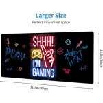 Gaming Mouse Pad with Non-Slip Rubber Base
