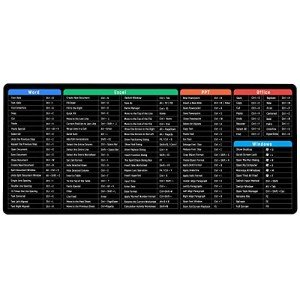 JIALONG XXL Excel Shortcuts Mouse Pad 900x400mm