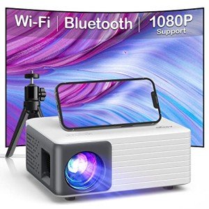 AKIYO Mini Projector Full HD 1080P with Bluetooth