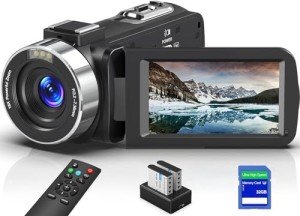 8K 64MP Camcorder with 18X Zoom & Night Vision