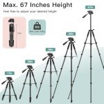 Victiv 67.7" Lightweight Camera Tripod for Smartphones