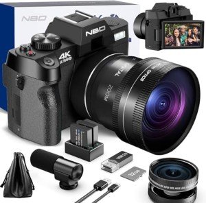 NBD 4K Camera with 48MP and WiFi Control