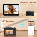 4K 64MP Vlog Camera with Case and Accessories