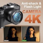 4K 64MP Vlog Camera with Case and Accessories