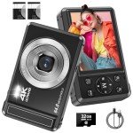 64MP 4K Compact Camera for Vlogging and Photography