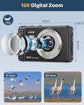 64MP 4K Compact Camera for Vlogging and Photography
