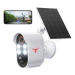 Solar-Powered 1080P Security Camera with AI Detection