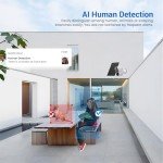 Solar-Powered 1080P Security Camera with AI Detection