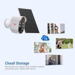 Solar-Powered 1080P Security Camera with AI Detection