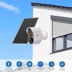 Solar-Powered 1080P Security Camera with AI Detection