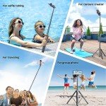 ATUMTEK 1.3m Selfie Stick Tripod with Bluetooth Remote