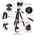 ZOMEi Heavy Duty 188cm Travel Tripod Stand