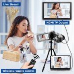 4K Vlogging Camcorder with Wireless Microphone & Remote