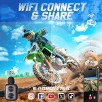 WANNTO 5K Waterproof Action Camera with Dual Screen