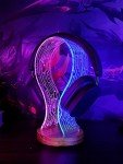 Walnut Wood Headphone Stand with LED Night Light