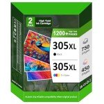 HP 305 Black and Color Ink Cartridges Set