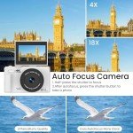 Nsyee 4K 64MP Autofocus Video Camera, White