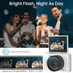 Nsyee 4K 64MP Autofocus Video Camera, White