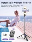 53” Selfie Stick Tripod with Remote & Light