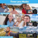 4K Dual Lens Camcorder with Night Vision & Wifi