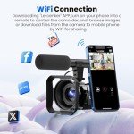 4K Dual Lens Camcorder with Night Vision & Wifi