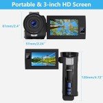 4K Dual Lens Camcorder with Night Vision & Wifi
