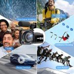 4K Dual Lens Camcorder with Night Vision & Wifi