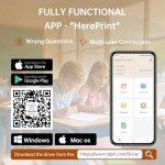 Portable Wireless Thermal Printer for Travel and Home