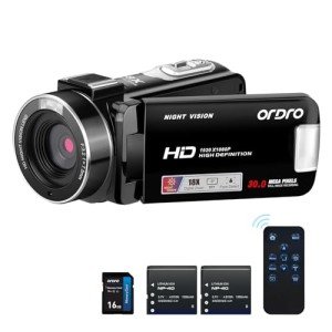 ORDRO B320 1080P Camcorder with Night Vision
